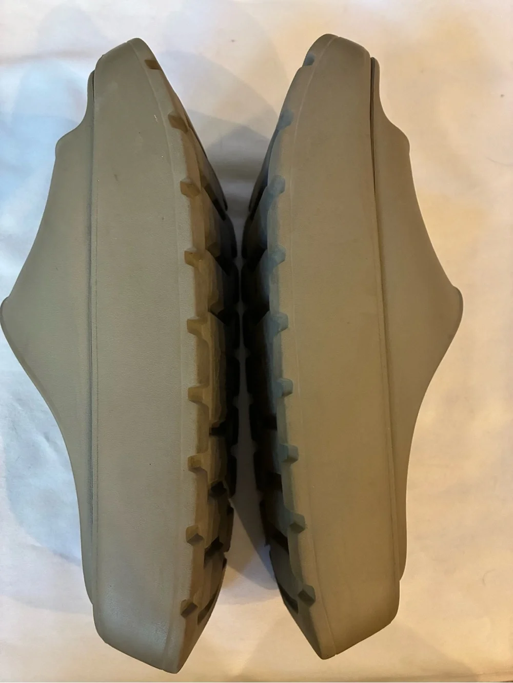 Platform Slides Sandals in Taupe Minimalist Comfort these run Narrow for 40 REG